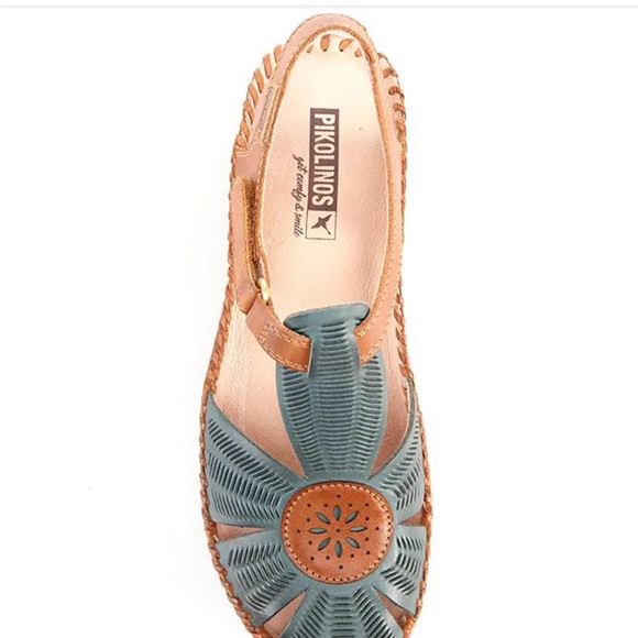 $170 Pikolinos Emerald 42 11 Puerto Vallarta 655 Leather CutOut TStrap Sandals - Picture 6 of 16